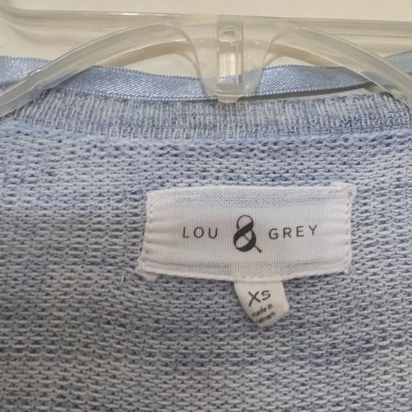 Lou & Grey Drapey Open Front Colorblock Cardigan - Picture 6 of 7